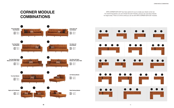 Arte 2-Seat Left Hand Module