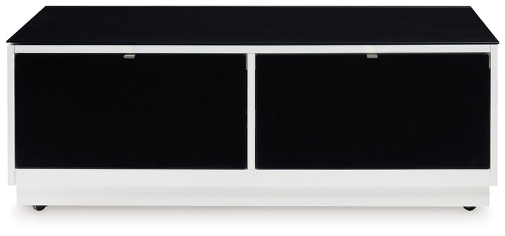 Gardoni - White / Black - Rectangular Cocktail Table