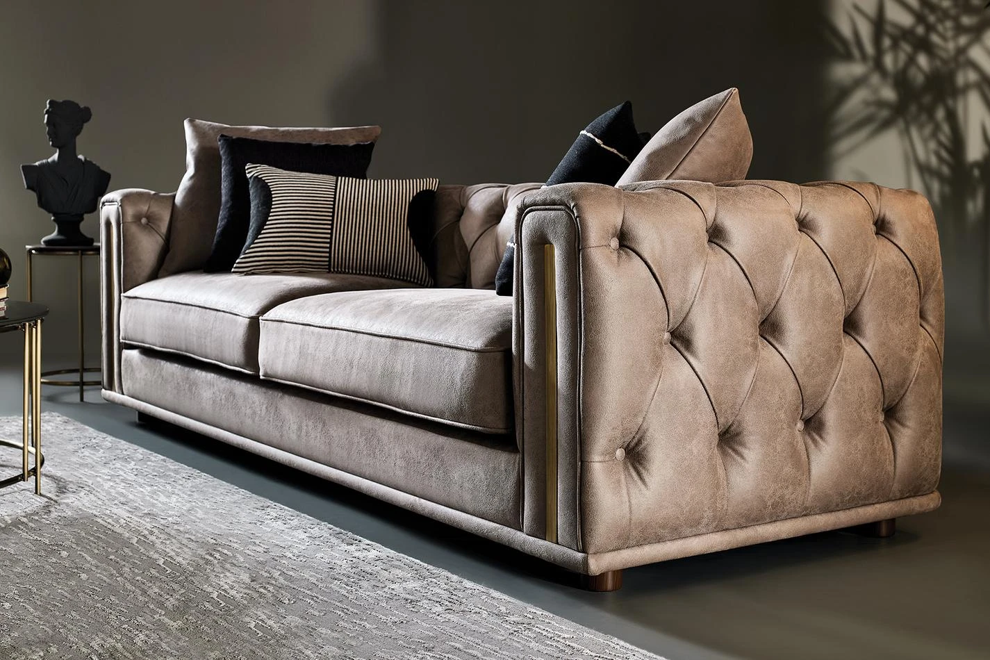 Sirona 3.5-Seater Sofa (Dark Taupe)