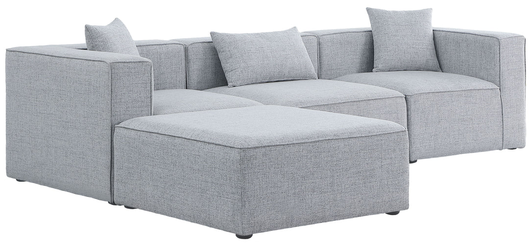 Cube - Modular Sectional 4 Piece - Gray - Fabric