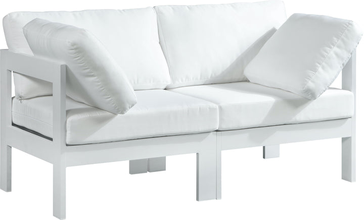 Nizuc - Outdoor Patio Modular Sofa - White - Metal - Modern & Contemporary