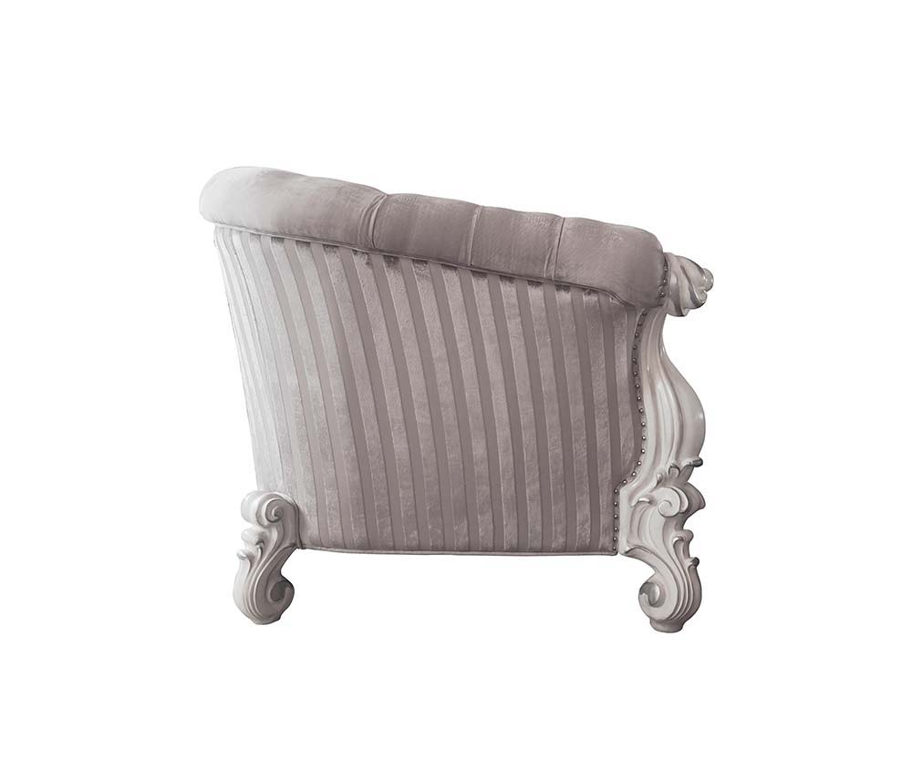 Versailles - Loveseat - Ivory Fabric & Bone White Finish