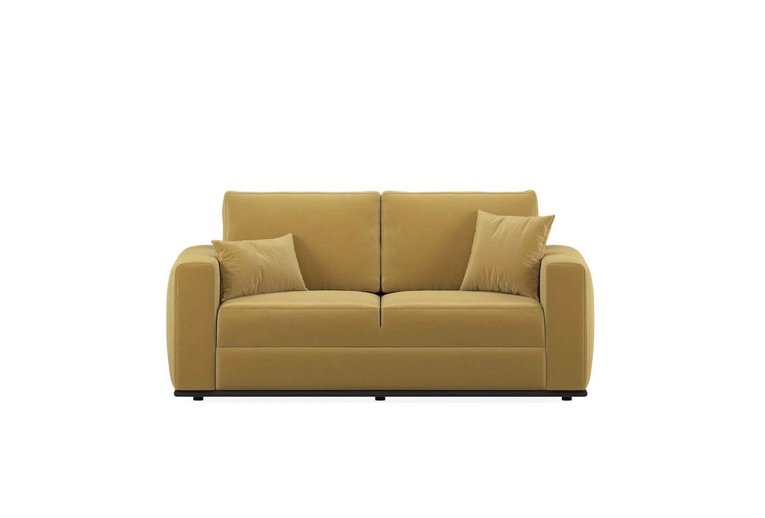 Carino 2-Seater Sofa Bed with Storage, Colt Feather (Mustard)