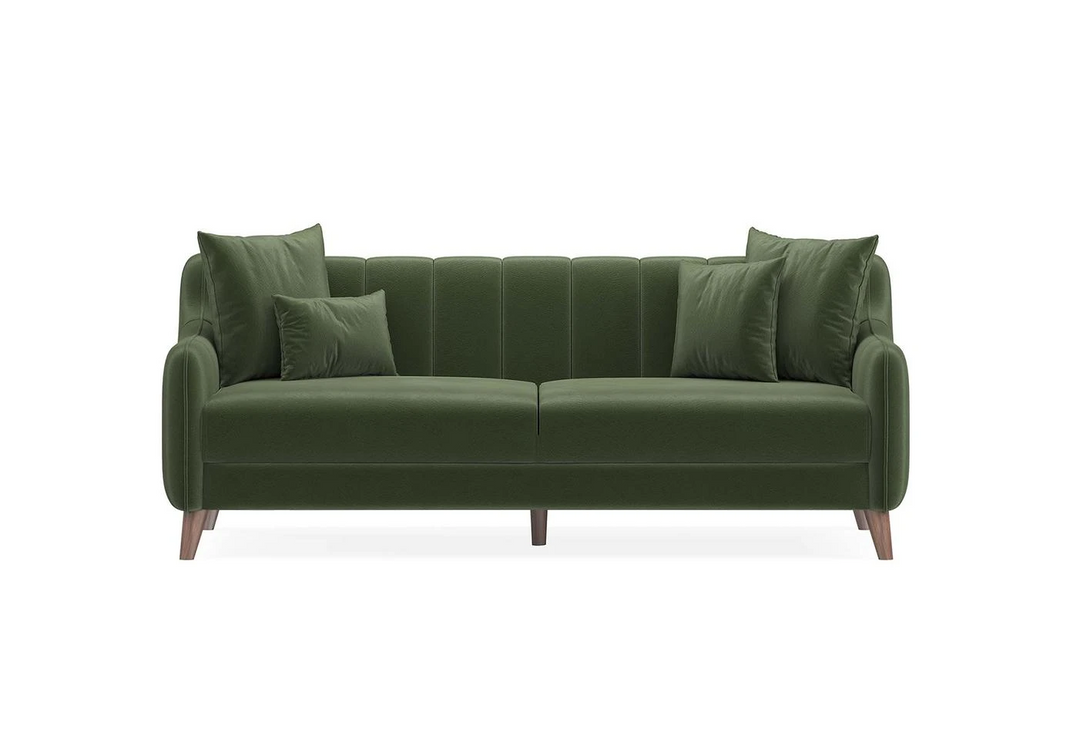 Dark Green Colt Feather Fabia 3-Seater Sofa Bed with Storage