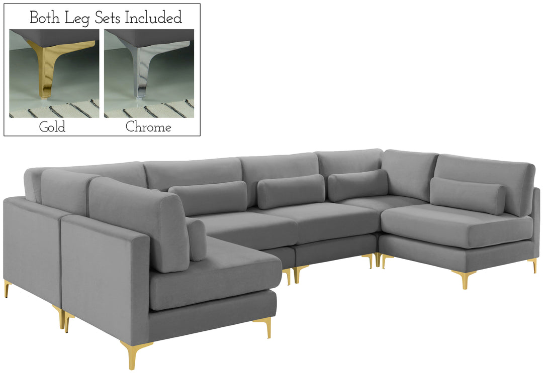 Julia - Modular Sectional 6 Piece - Gray