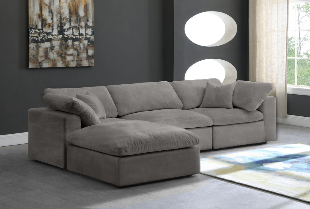 Cozy - Modular Sectional 4 Piece Cloud - Grey