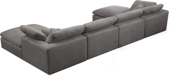 Cozy - Modular Sectional 6 Piece Cloud - Grey - Fabric