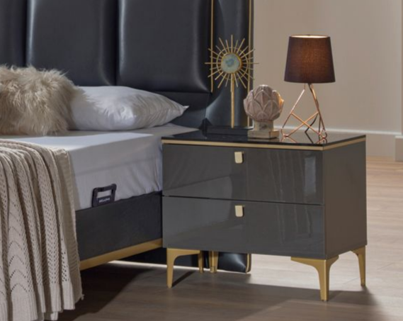 CARLINO NIGHTSTAND (PRADA GREY/ CARLINO MRB)