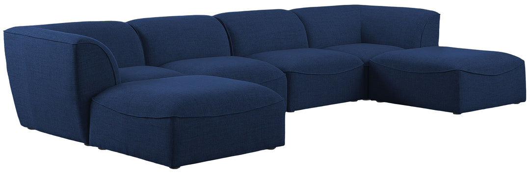 Miramar - Modular Sectional 6 Piece - Navy - Fabric - Modern & Contemporary