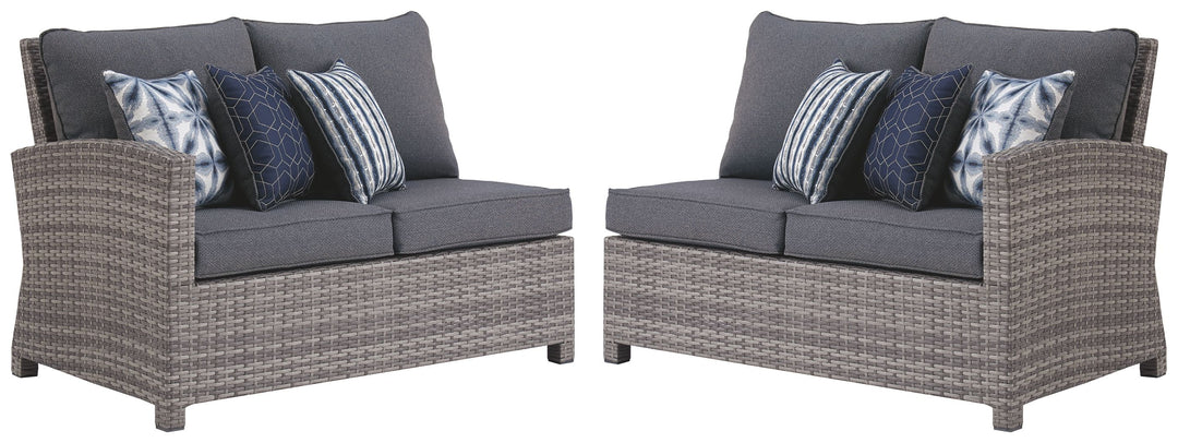 Salem - Gray - Raf / Laf Loveseat W/Cush (Set of 2)