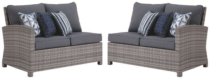 Salem - Gray - Raf / Laf Loveseat W/Cush (Set of 2)