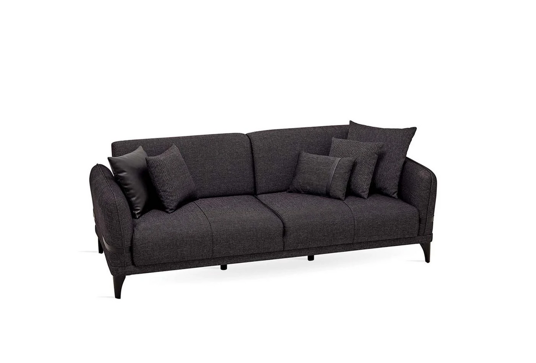 Linz 3-Seater Sofa Bed, Linen (Black)