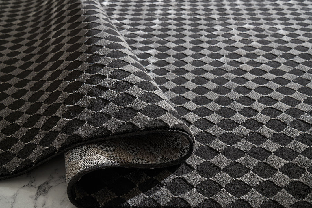 Mate - Carpet 5'x8' - Black / Grey