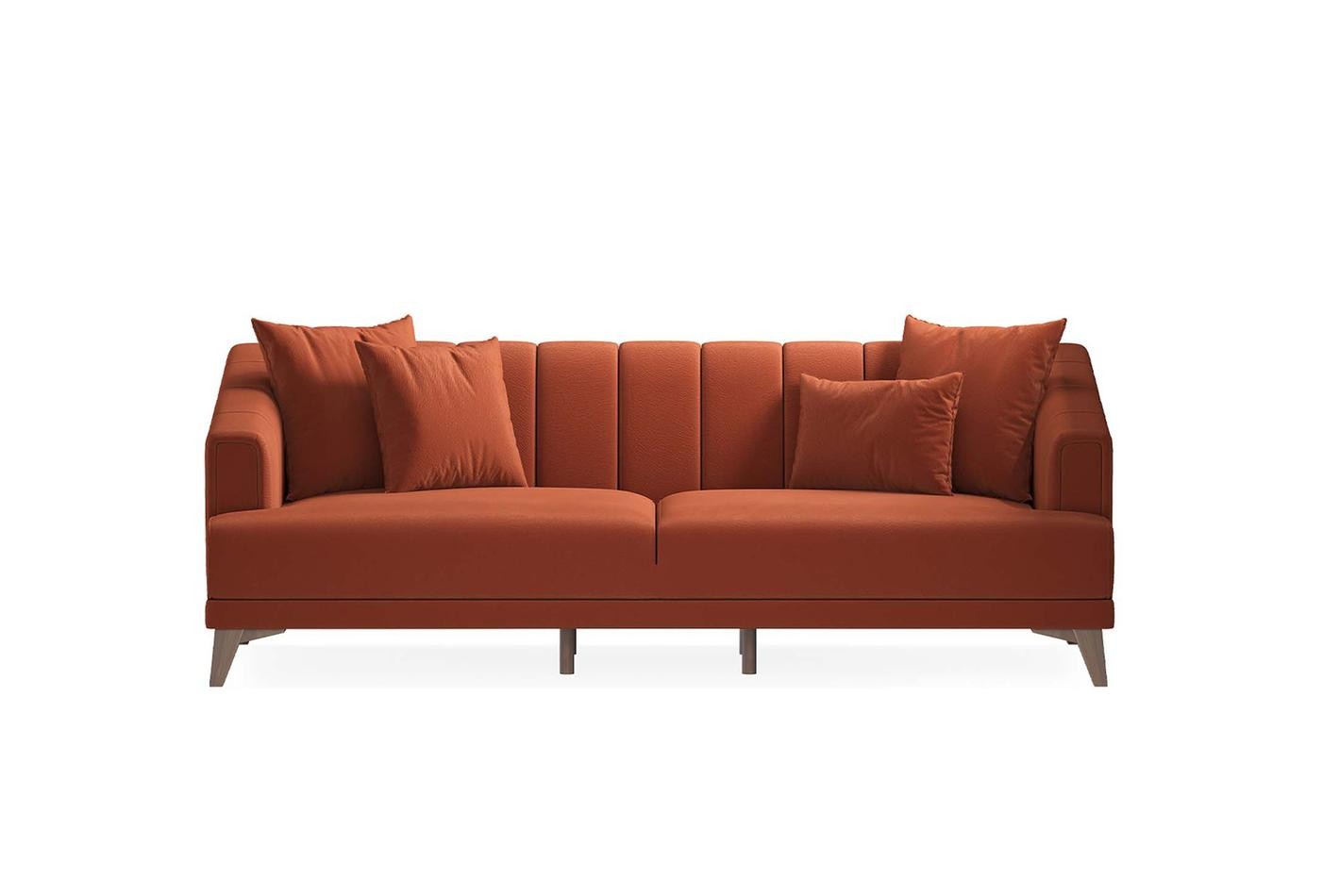 Orange Colt Feather Sona 3-Seater Sofa Bed
