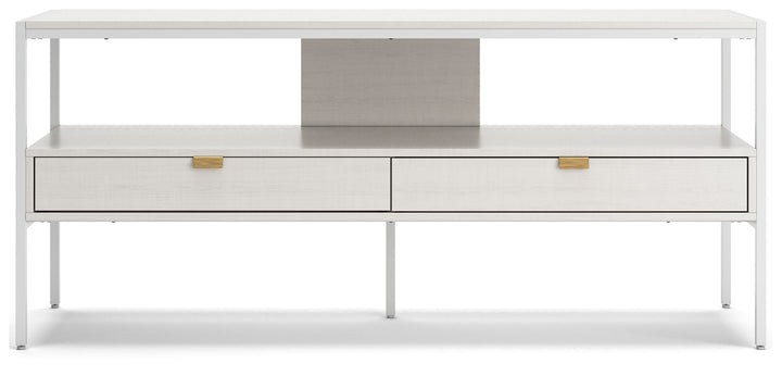 Deznee - White - Large TV Stand