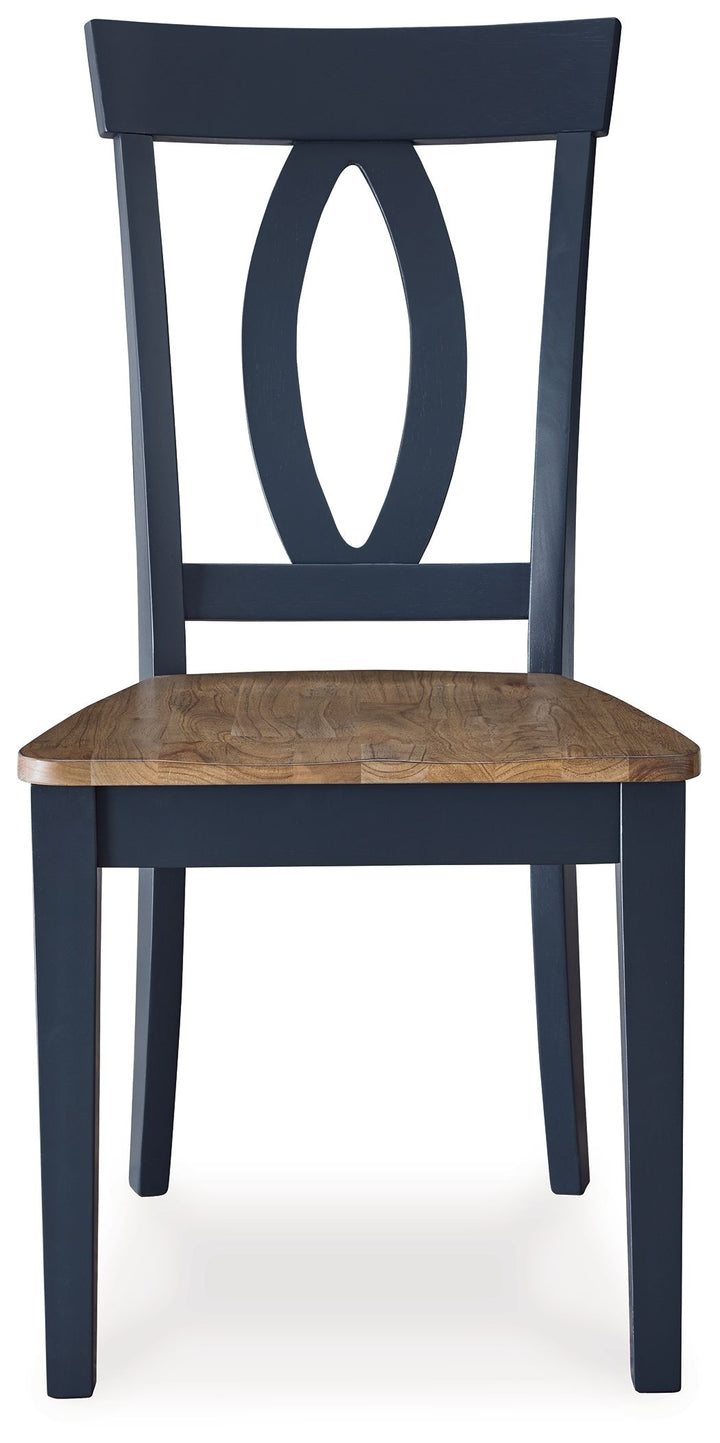 Landocken - Brown / Blue - Dining Room Side Chair (Set of 2)