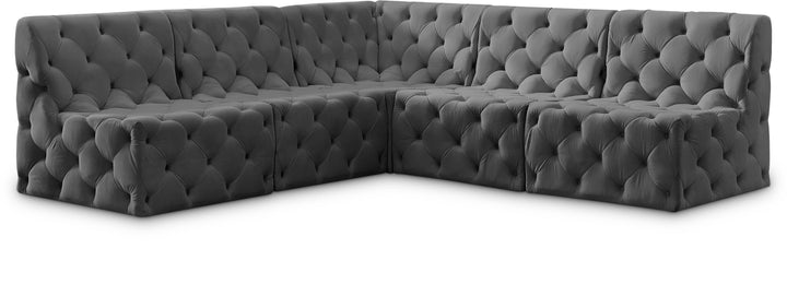 Tuft - Modular Sectional 5 Piece - Gray - Modern & Contemporary