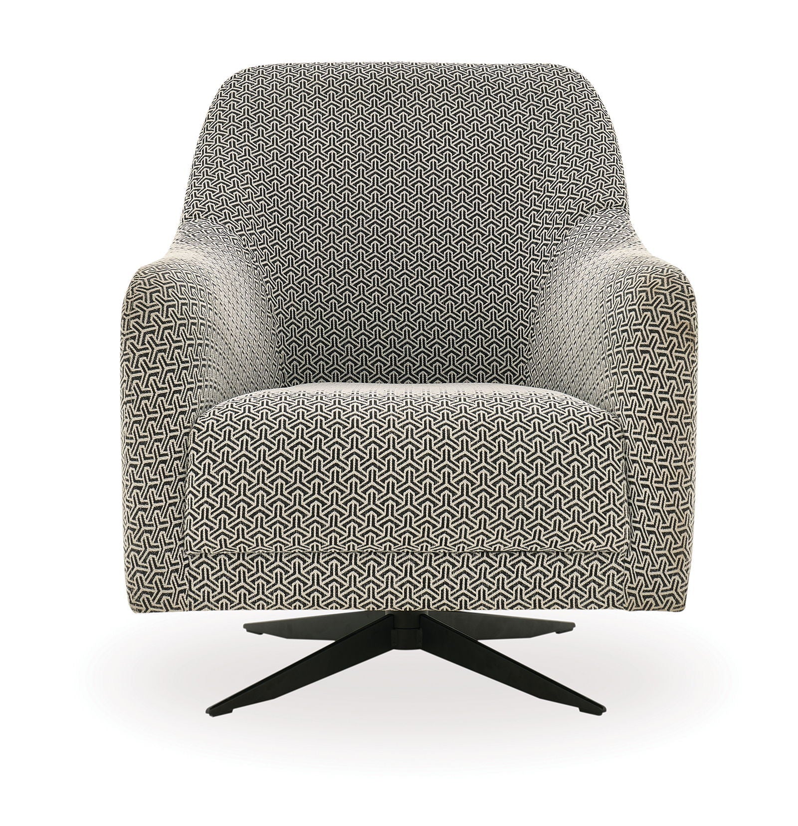 Maison Swivel Armchair (Black&White)