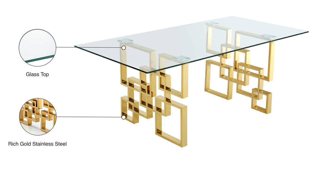 Pierre - Dining Table - Gold