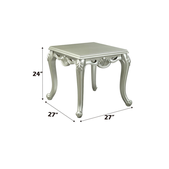 Qunsia - End Table - Champagne Finish