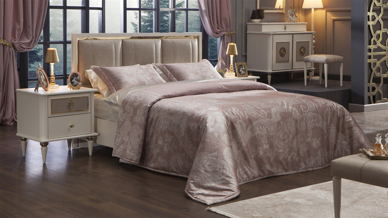 Mistral Opak White Queen Storage Bed