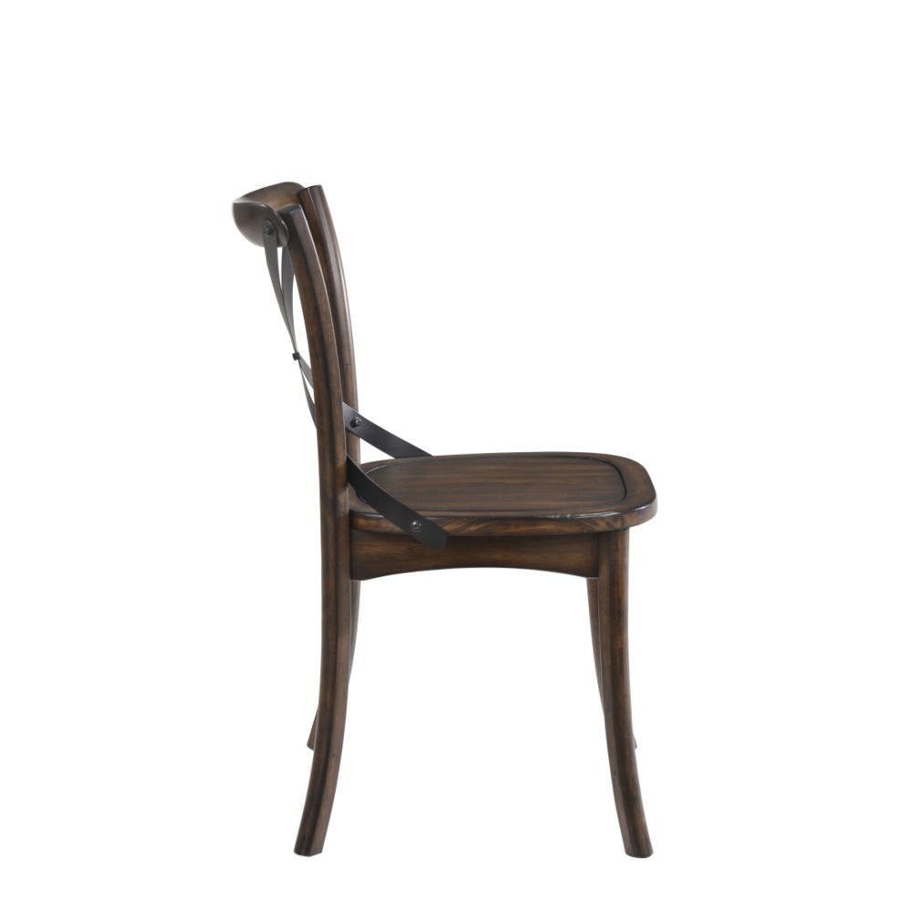 Kaelyn - Side Chair (Set of 2) - Dark Oak & Black