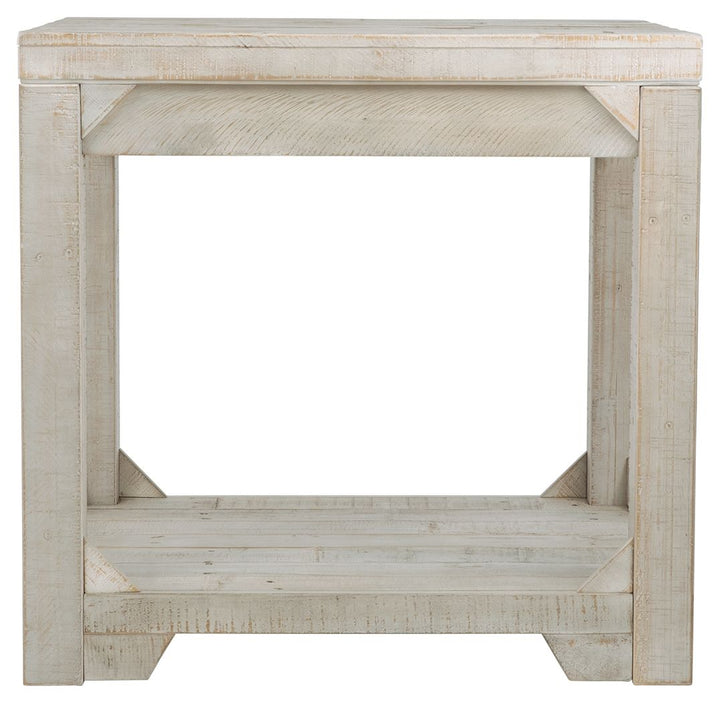 Fregine - Whitewash - Rectangular End Table