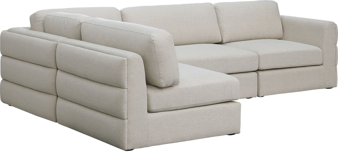 Beckham - Modular Sectional 4 Piece - Beige - Fabric