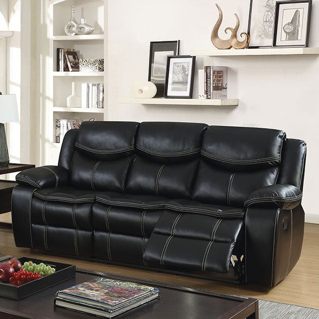 CM6981-SF RECLINER SOFA BLACK (FOA)