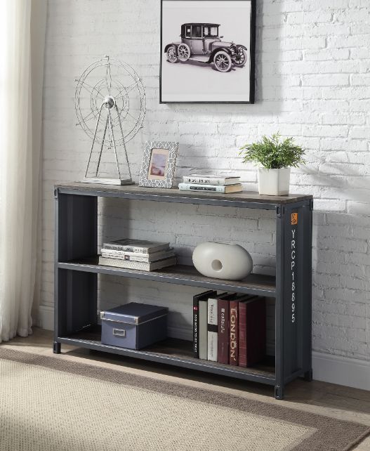 Cargo - Bookshelf - Weathered Oak & Gunmetal Finish