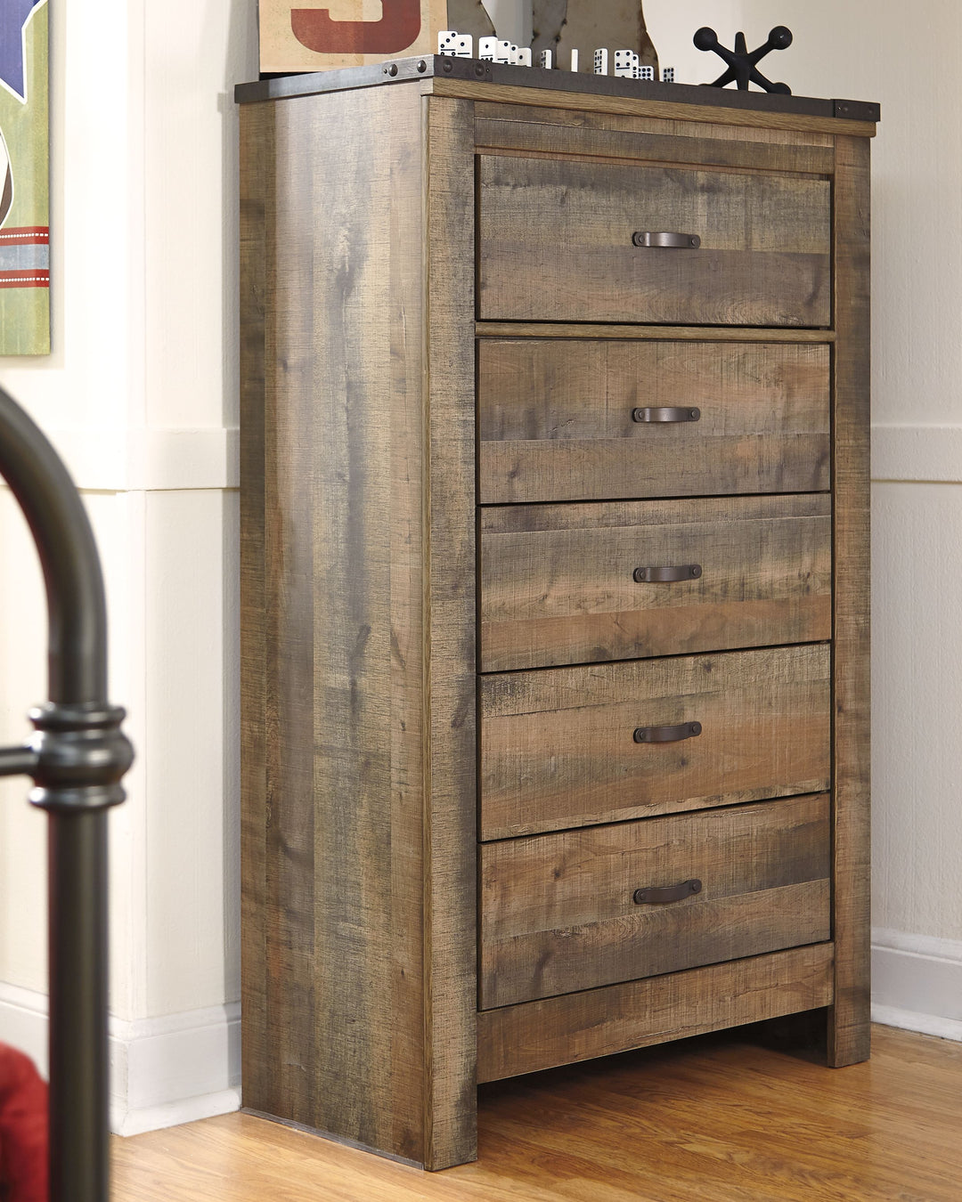 Trinell - Brown - Five Drawer Chest