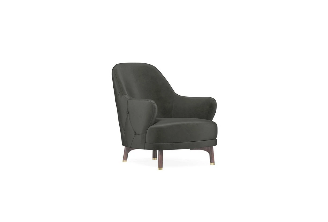 Grey Velvet Navona Armchair