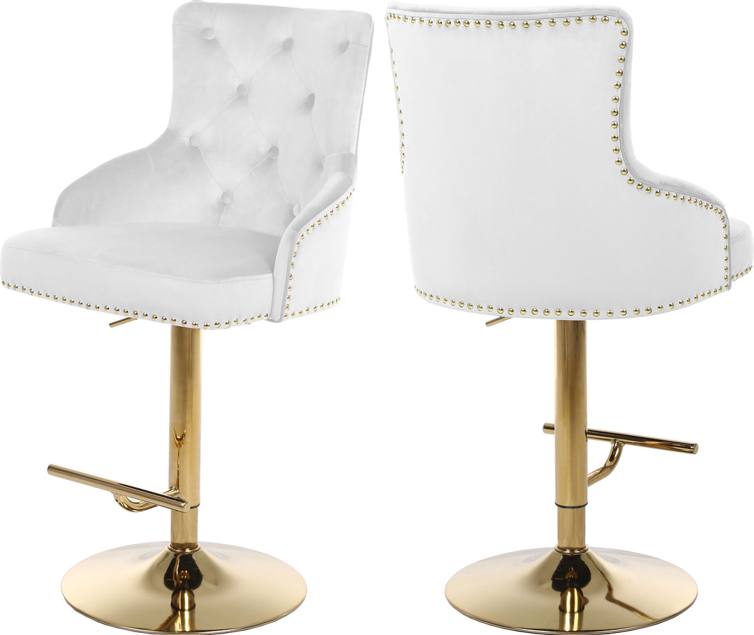 Claude - Adjustable Stool with Gold Base