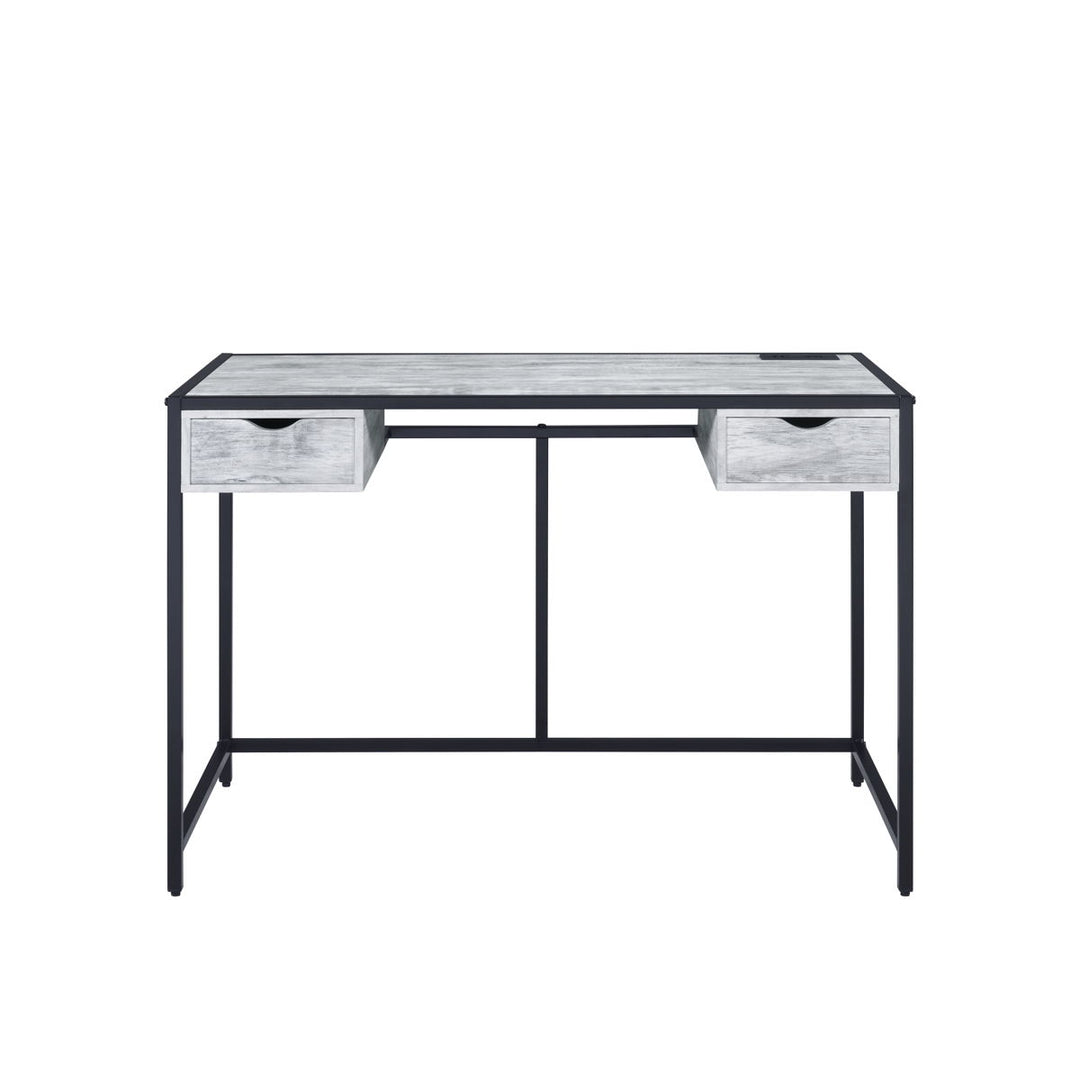 Wearn - Writing Desk - Weathered Gray & Black Finish