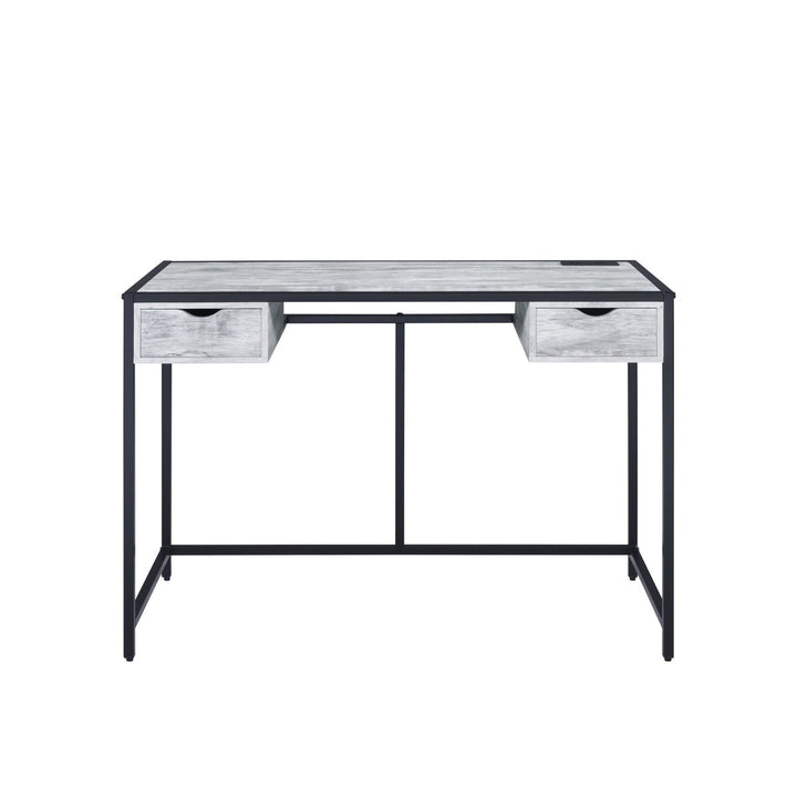 Wearn - Writing Desk - Weathered Gray & Black Finish