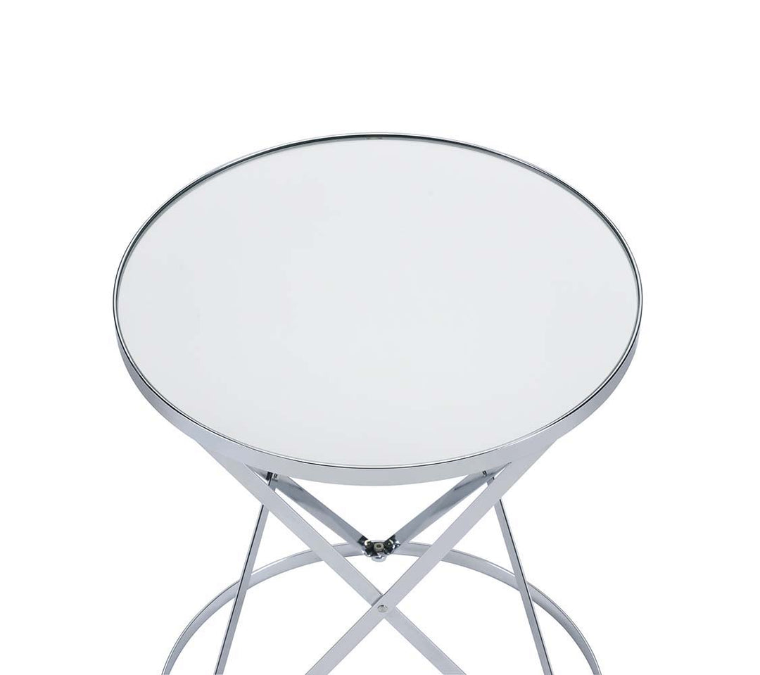 Flux - Accent Table - Mirror & Chrome Finish