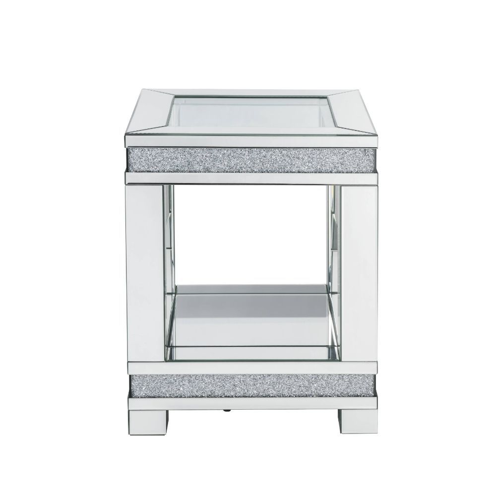 Noralie - End Table - Pearl Silver - Wood - 24"