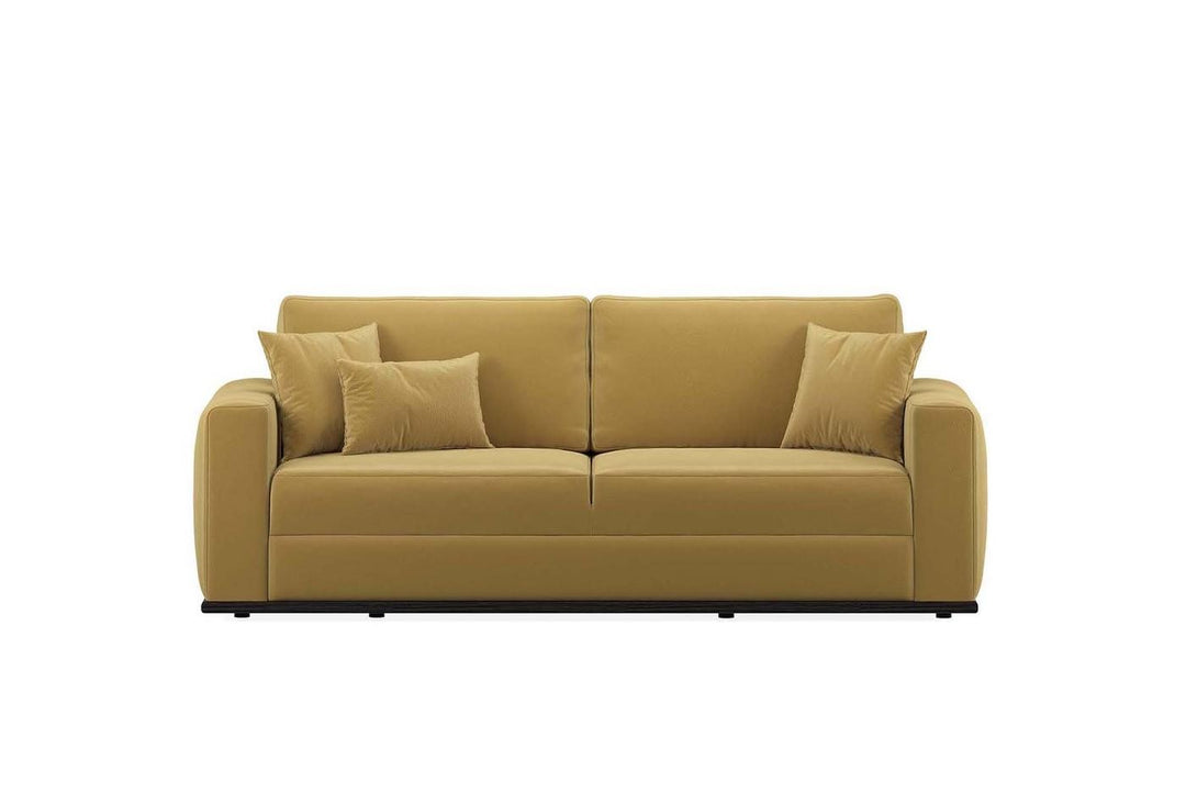 Carino 3-Seater Sofa Bed with Storage, Colt Feather (Mustard)