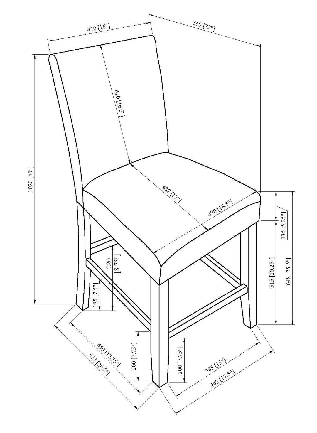 Parkside - Counter Height Chair (Set of 2) - Dove