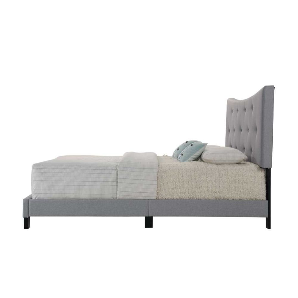 Venacha - Queen Bed - Gray Fabric