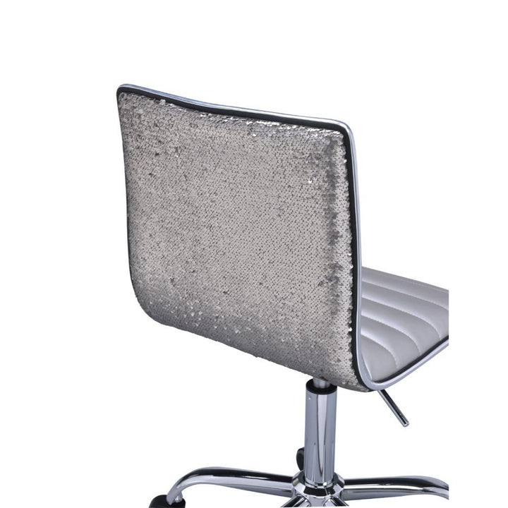 Alessio - Office Chair - Silver PU & Chrome