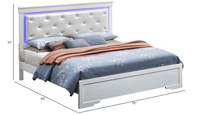 Glory Furniture G6590C  Sleigh Pearl White