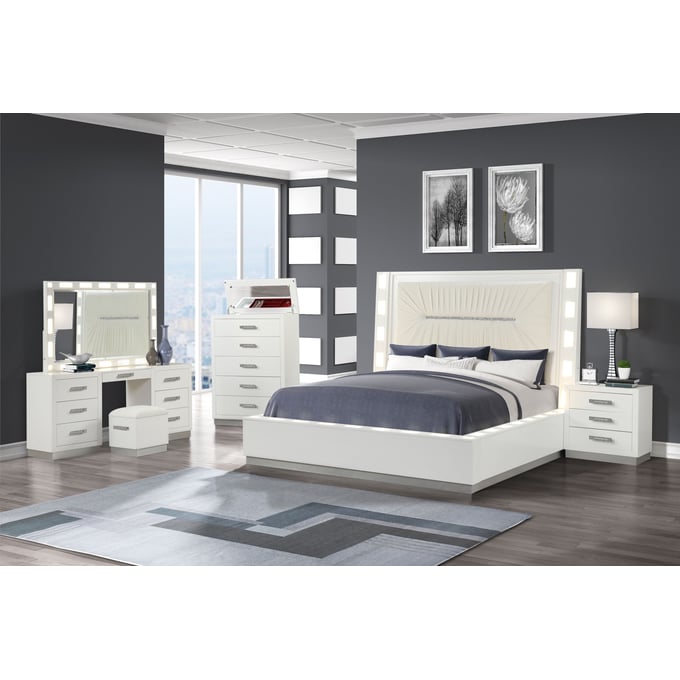 Coco Milky White Bedroom Set