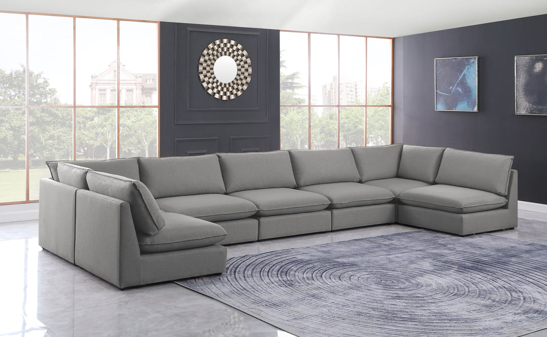 Mackenzie - Modular Sectional 7 Piece - Gray - Fabric