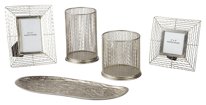 Dympna - Silver Finish - Accessory Set (Set of 5)