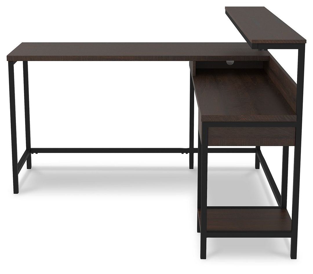 Camiburg - Warm Brown - L-Desk with Storage