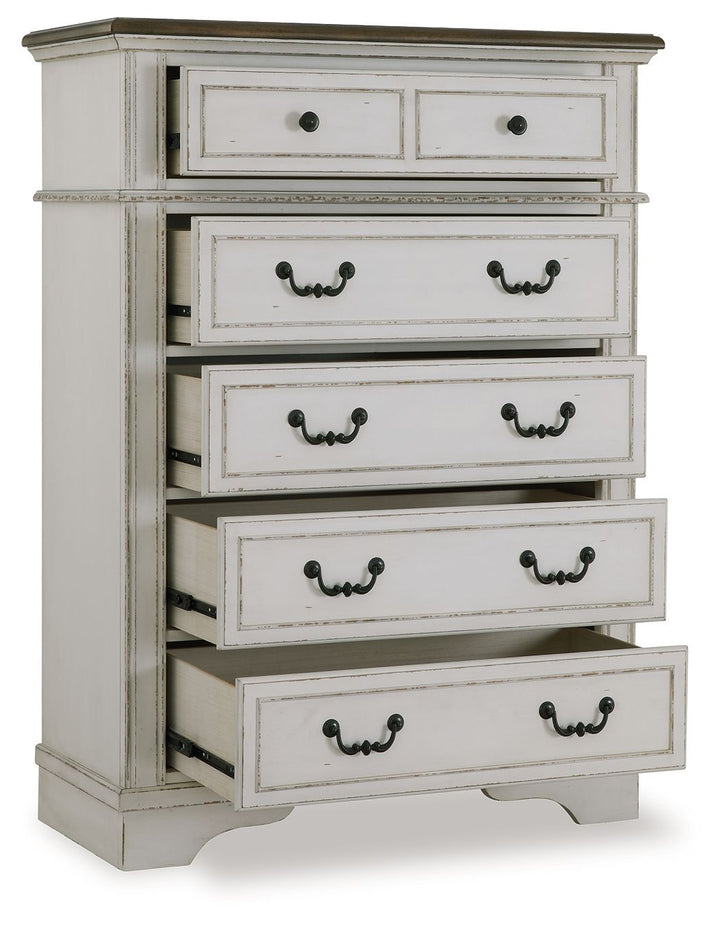 Moraway - Two-tone - Five Drawer Chest