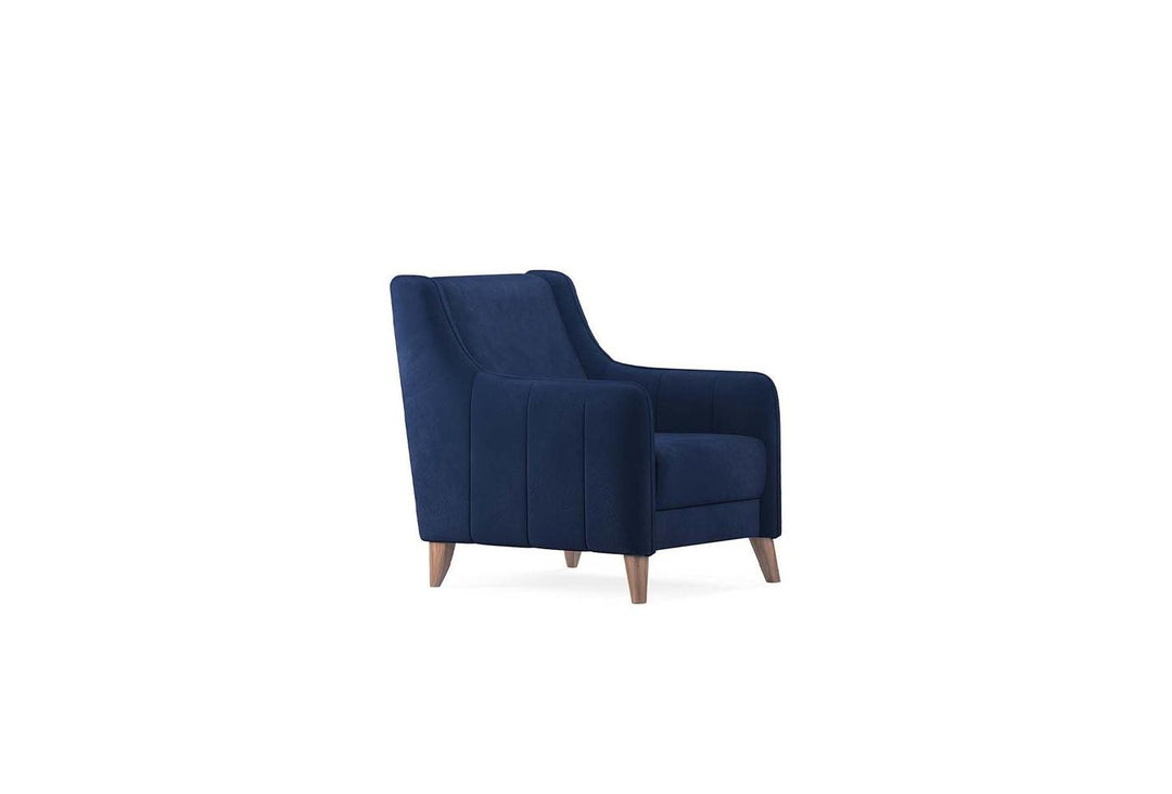 Navy Blue Colt Feather Fabia Armchair