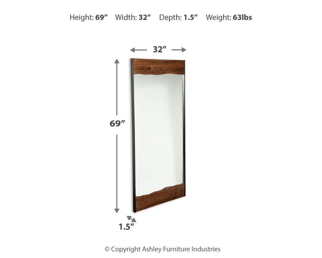 Panchali - Brown / Black - Floor Mirror