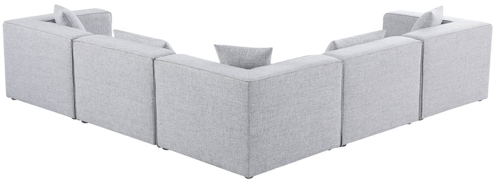 Cube - Modular Sectional 5 Piece - Gray - Modern & Contemporary